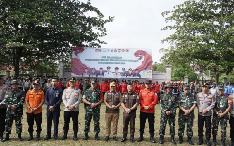 Apel Penanggulangan Karhutla yang digelar di lapangan Eka MTQ Pemkab Tebo
