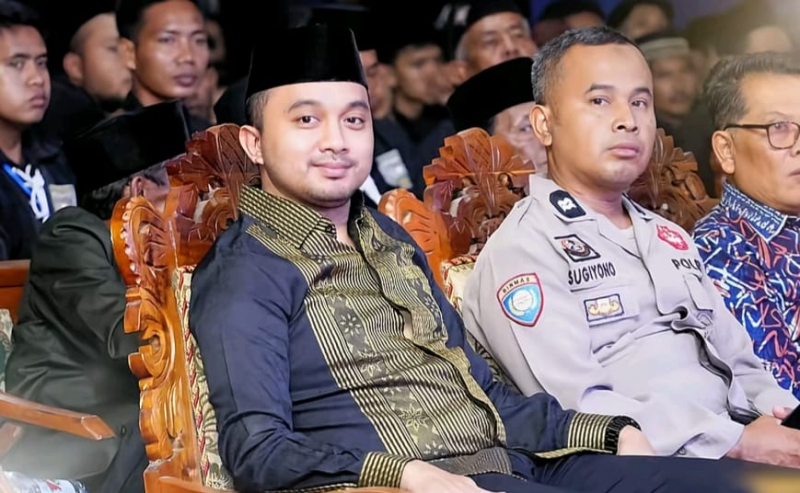 Ketua DPRD Tebo, Khalis Mustiko saat menghadiri acara pengesahan Warga Baru PSHT Cabang Tebo 
